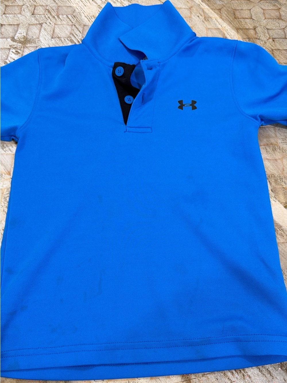 Under Armour Electric Blue Polo with Black Placket